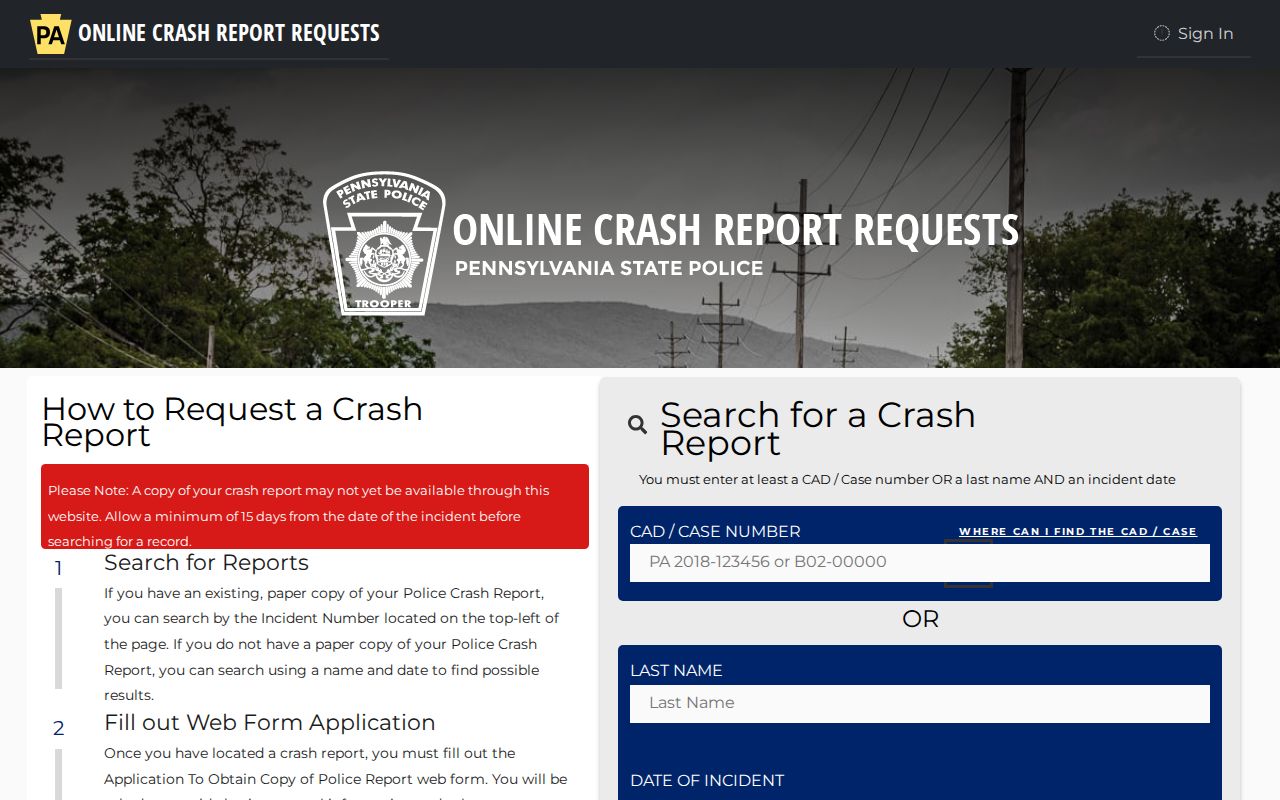 PSP crash report search related to Sullivan County incident records