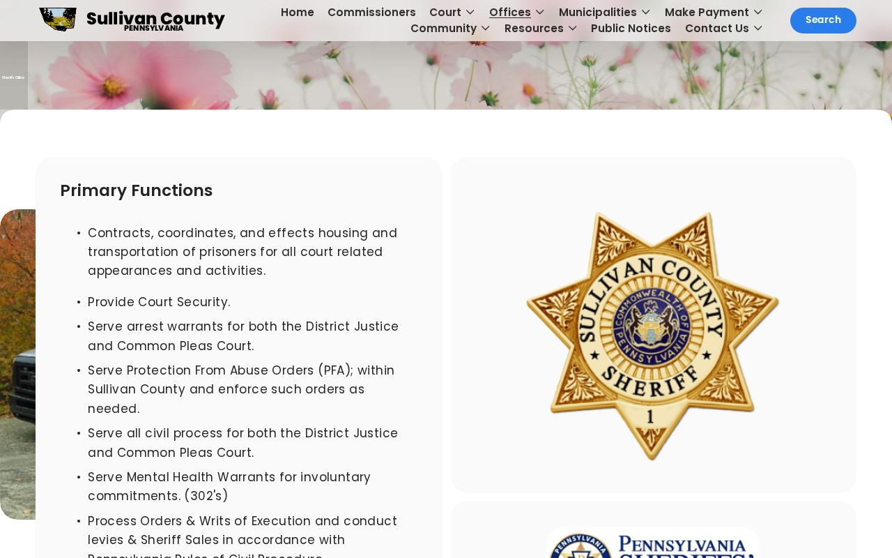 Sullivan County arrest search through Sheriff warrant and prisoner services