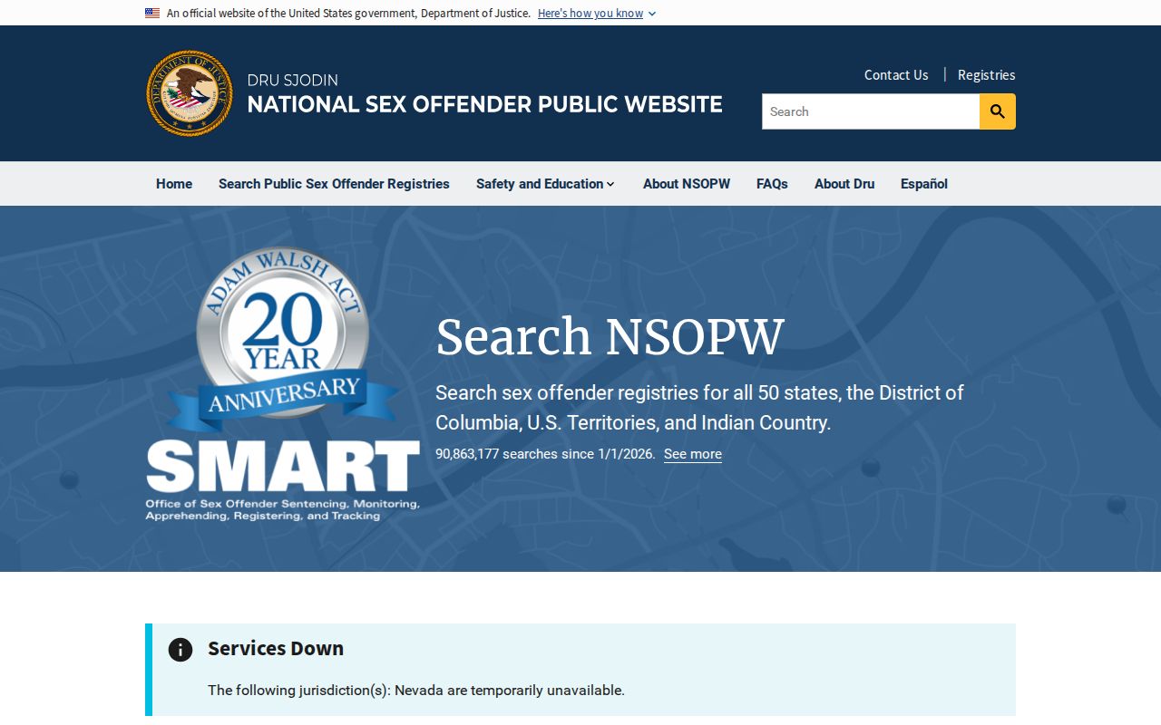 National search supporting a Sullivan County sex offender lookup